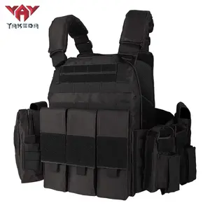 YAKEDA Hunting Vest with Water Bag, Wear-Resistant Fabric, Molle Webbing, Adjustable Shoulder Straps, Breathable Back Mesh, Tactical Lightweight Vest
