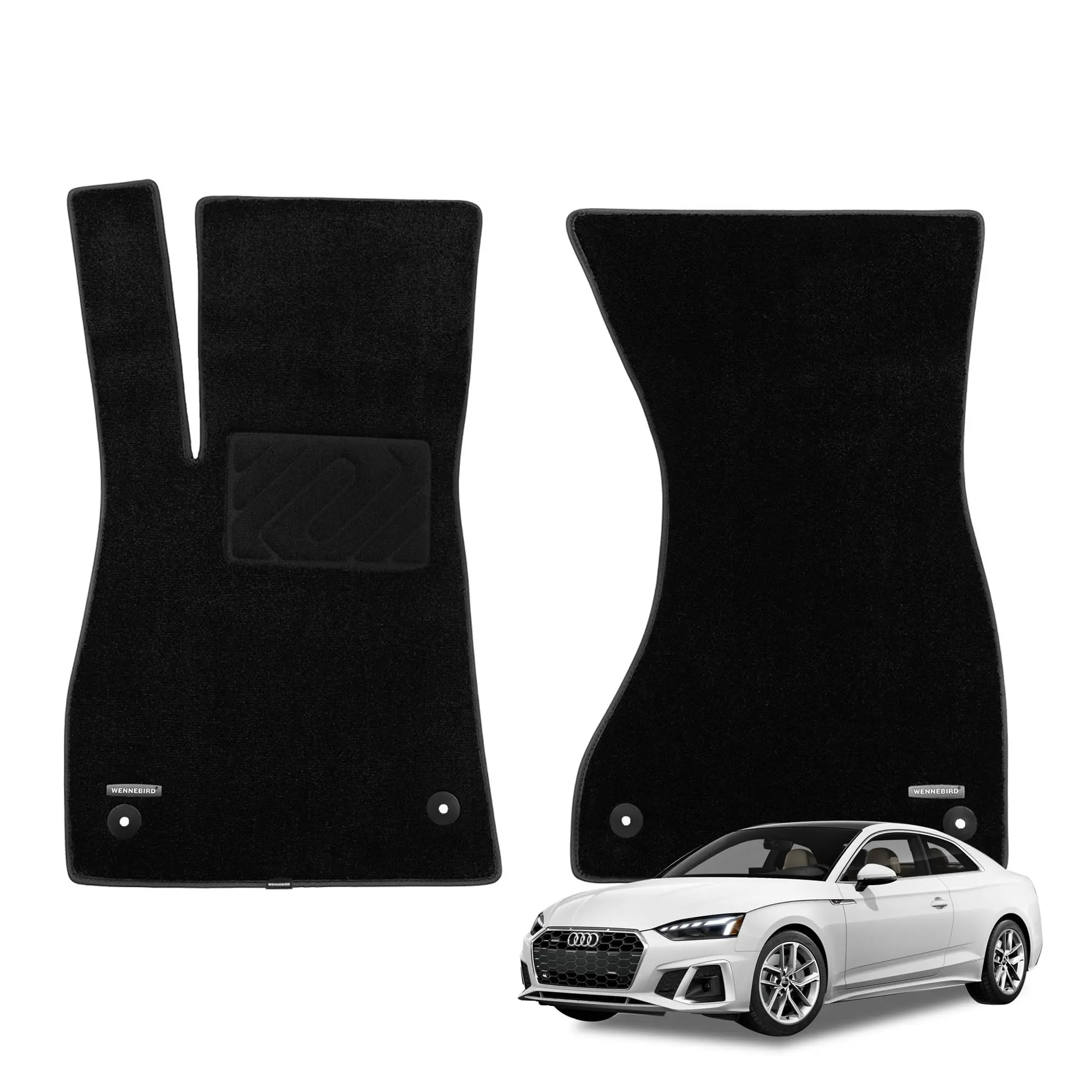 WENNEBIRD Superior Carpet Floor Mats for Audi A5, 0.5-Inch Ultra-Thick, Noise-Reducing, All-Weather Waterproof Anti-Slip