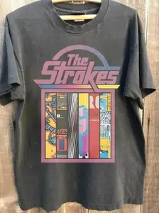 The Strokes Band T-Shirt Rock Band Tee Charcoal Unisex Tshirt Men Women, Unisex Crewneck Sweatshirts & TShirts HDR