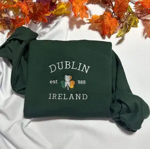 Dublin Ireland Embroidered Sweatshirt - Dublin Embroidered Crewneck gift for Her/Him, gift for mom, Holiday Outfit