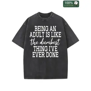 1 piece, 230g washed, adult printed T-shirt, high-quality batik cotton vintage fashion brand T-shirt, suitable thickness for summer T-shirts, holiday gift