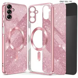 Luxury Glitter Magnetic Phone Case Cover, Anti-Drop Protection, Compatible with Samsung Galaxy S10e/a12 5g/a21 5g/a55 5g/a71 5g/a51 5g/s21 Fe/s20 Fe/s24/s24 Plus/s24 Fe/s23 Fe/s25 Fe/s8 Plus/s9/s24 Ultra/s23 Ultra