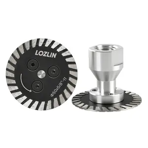 LOZLIN 2PCS 2" Diamond Cutting & Grinding Disc, 5/8-11 Threaded Flange for Cutting Stone, Concrete, and Tile. Mini Saw Blade for Marble and Granite Precision Work