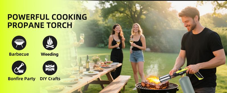 【TikTokShopHolidayHaul】SEESE Powerful Propane Torch(Propane Tank Not Included),With One-Touch Max Fire Button and Safety Lock, Adjustable Blow Torch for Sous Vide Searing Steak, BBQ,Fireplace,Charcoal Wood,Excellent Gift for Christmas and New Year 【TikTokShopHolidayHaul】SEESE Powerful Propane Torch(Propane Tank Not Included),With One-Touch Max Fire Button and Safety Lock, Adjustable Blow Torch for Sous Vide Searing Steak, BBQ,Fireplace,Charcoal Wood,Excellent Gift for Christmas and New Year