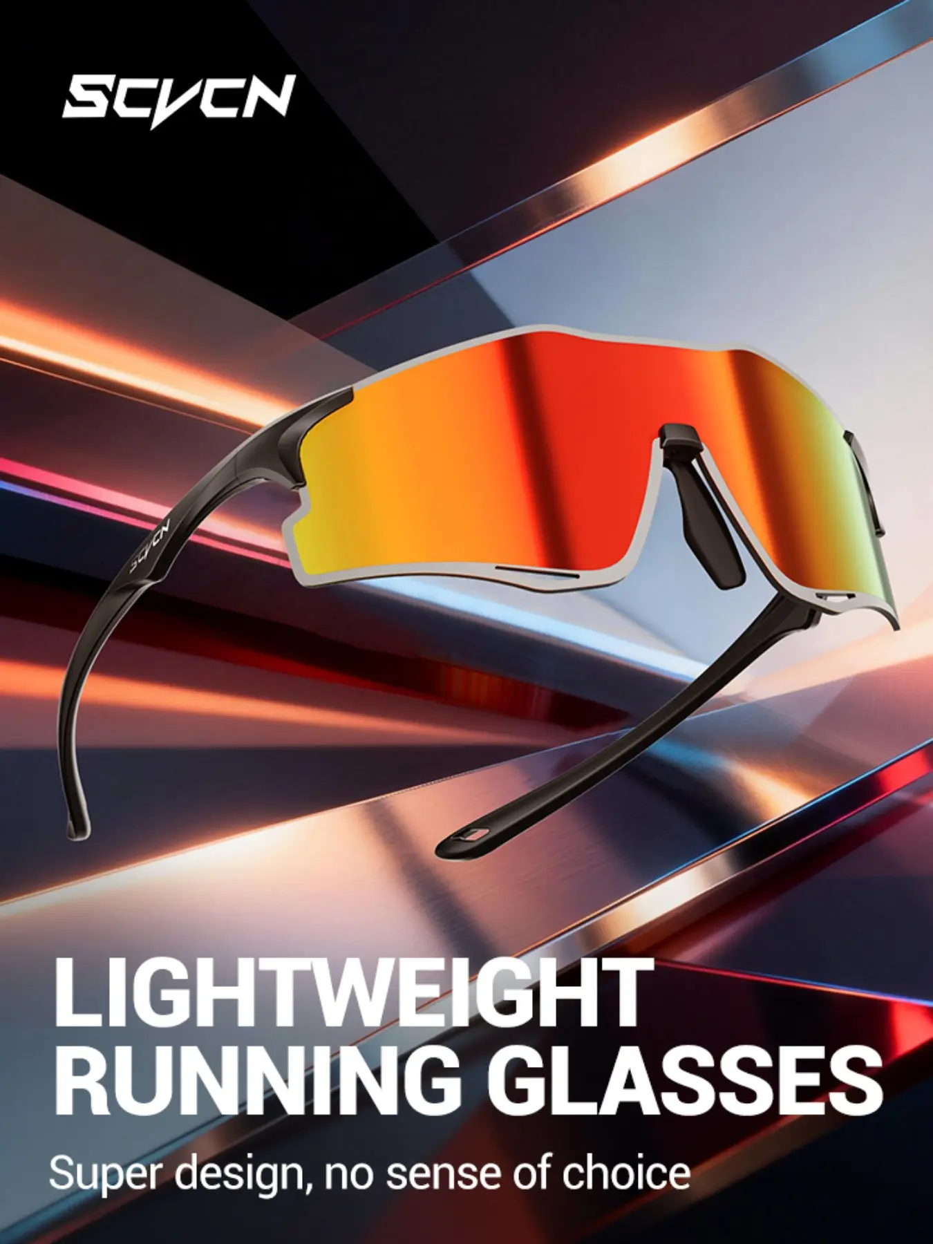 1pc SCVCN Men Fashion Sports Glasses Outdoor Running Glasses Cycling Glasses Mountain Bike Glasses Cycling Sunglasses Road Cycling Gear