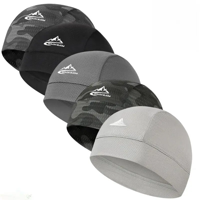5-Pack Unisex UPF50+ UV Protection Cooling Skull Cap, Quick-Dry Sweat-Wicking Mesh Thin Stretch Sport Beanie for Cycling, Running