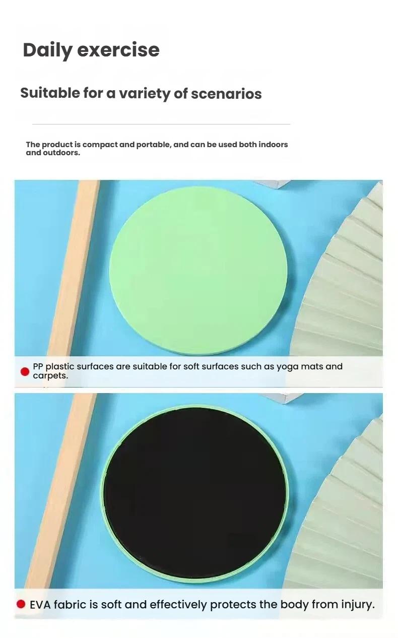 Fitness Gliding Discs Core Sliders, Dual Sided Sliding Disc Accessories For Yoga Pilates Sports Training, Multi Color Optional 1 Set (2 Pcs)
