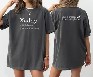 Xaddy Shirt Xaden Fourth Wing Iron Flame Comfort Colors Shirt, Xaden Basgiath War College For Book Lover Dragon Rider Violet Sorrengail Rebecca Yarros