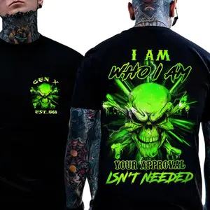 Custom Year Generation X T-SHIRT, I Am Who I Am Skull Graphic T-Shirt Sweatshirt Hoodie, No Approval Needed Statement Streetwear For Men & Women