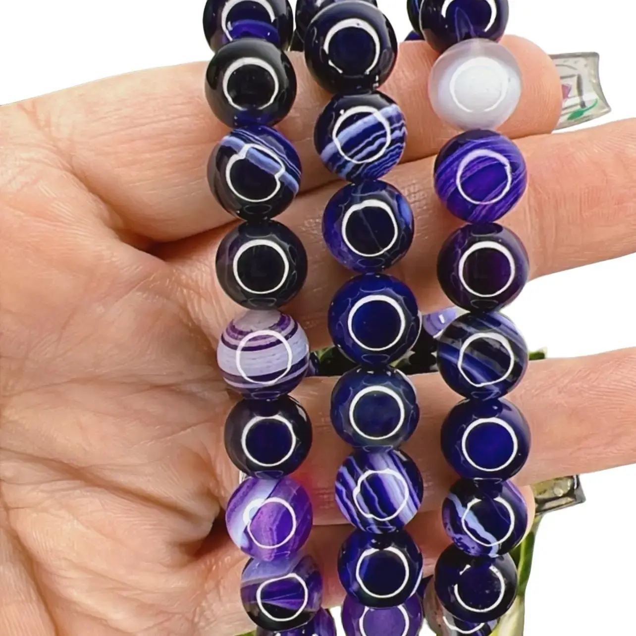 Purple Onyx Agate Women Bracelet - Fashion Accessory Amethyst Crystal