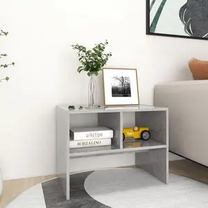 Side Table Concrete Gray 23.6"x15.7"x17.7" Engineered Wood