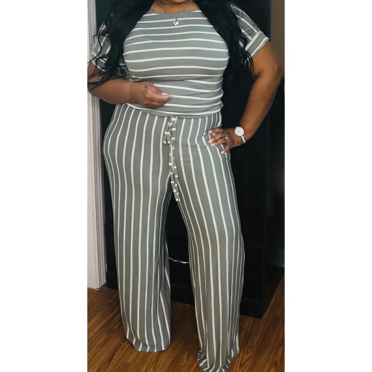Lt Olive/Ivory Jumpsuit