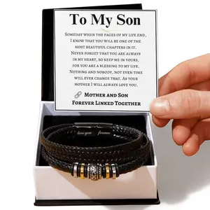 Gift For son,Bracelet For Son, Gift Of You Men's Bracelet, Son Present Ideas From Mom and Dad, Christmas Graduation Birthday Gift For Son