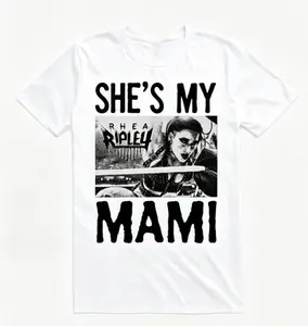 WWE Rhea Ripley She's My Mami T-Shirt Short Sleeve Unisex Fit Premium Cotton Graphic Tee for MMA Fans