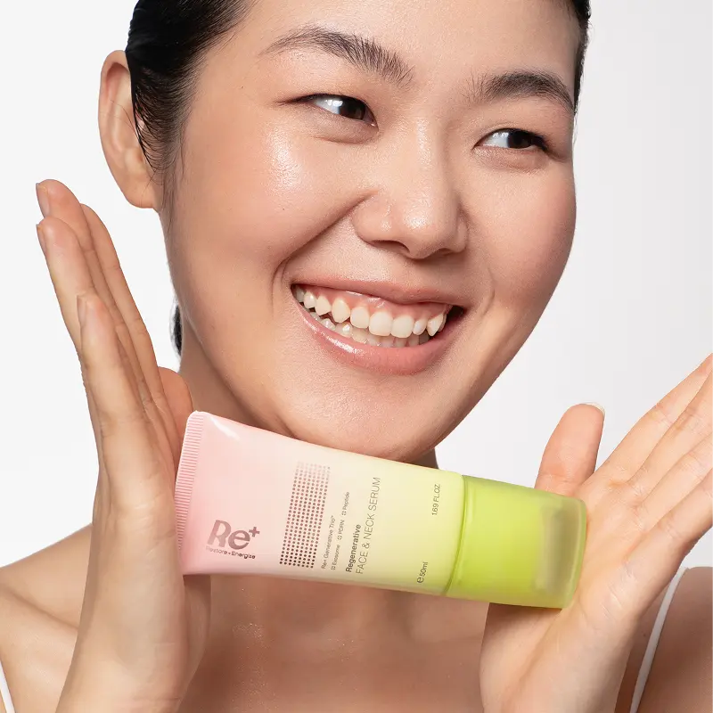 Optimized PDRN + Exosomes + Peptides Triple-Complex Formula | Firming & Hydrating Care for the Look of Neck Lines, Fine Lines, Morning Puffiness & Sensitive Skin | 50ml / 1.69 fl. oz. | 360° Cooling Roller Face & Neck Serum | REPLUS