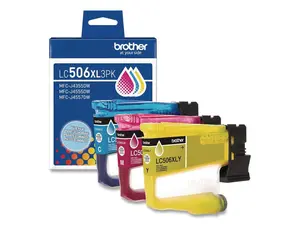 Brother LC506XL3PK Original High Yield Inkjet Ink Cartridge Magenta Yellow Cyan 3 Pack