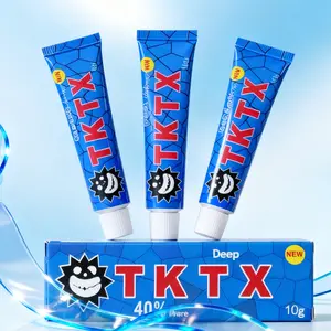 TKTX Tattoo Numbing Cream 3-Pack External Anesthetic Cream for Tattoos Waxing Microneedling Lecithin-Based Numbing Gel 10g Each Fast Pain Relief Multipurpose Soothing Cream - Cosmetic