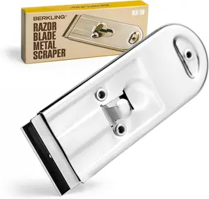 Berkling BLK-118 Heavy Duty Razor Blade Scraper — Stainless Steel, Retractable & Built to Remove Stickers, Paint & Adhesive