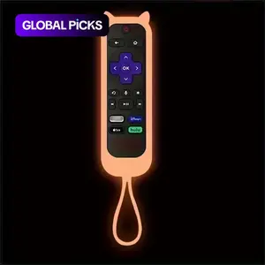 Luminous Remote Control Cover, Remote Storage Case with Lanyard, Remote Control Protector Compatible with TCL, Hisense and Roku TV #GLOBAL PICKS