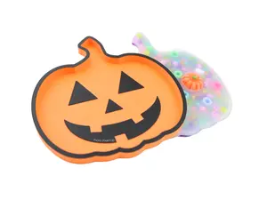 Pumpkin Picky Pad and Tray- Satisfy Your Urge to Pick, Pop and Peel Stress-Free! Soft Squishy Silicone Fidget Slider