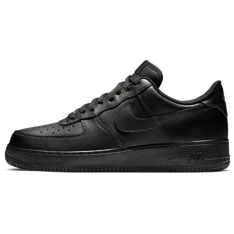 Nike Air Force 1 07 Low-Top Casual Sneakers - Men's, Women's Black Retro Durable Skate Shoes