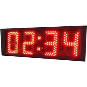 AZOOU Aluminium 5-in-1 LED Race Timing Clock - 4-Digit Count Up/Down Timer, 12/24-Hour Minute Display, Sports & Outdoor Stopwatch Timer Accessory