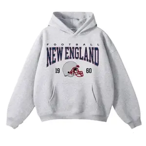 Retro New England Football Sweatshirt, Football Game Day Hoodie, Vintage 1960s Sport Fans Crewneck Shirt