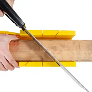 1pc Wood Cutting Clamping Miter Saw Box - Precise 22.5/45/90 Degree Angle Cutting, Durable Woodworking Tool for Carpenters and DIY Enthusiasts