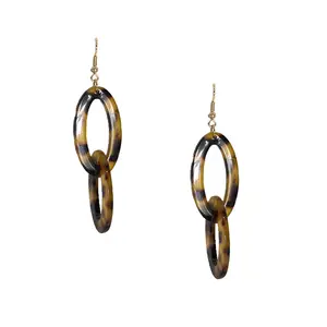 B Jewelry Collection Collection Kaipo Resin Shell Double Drop Earrings, Tortoise