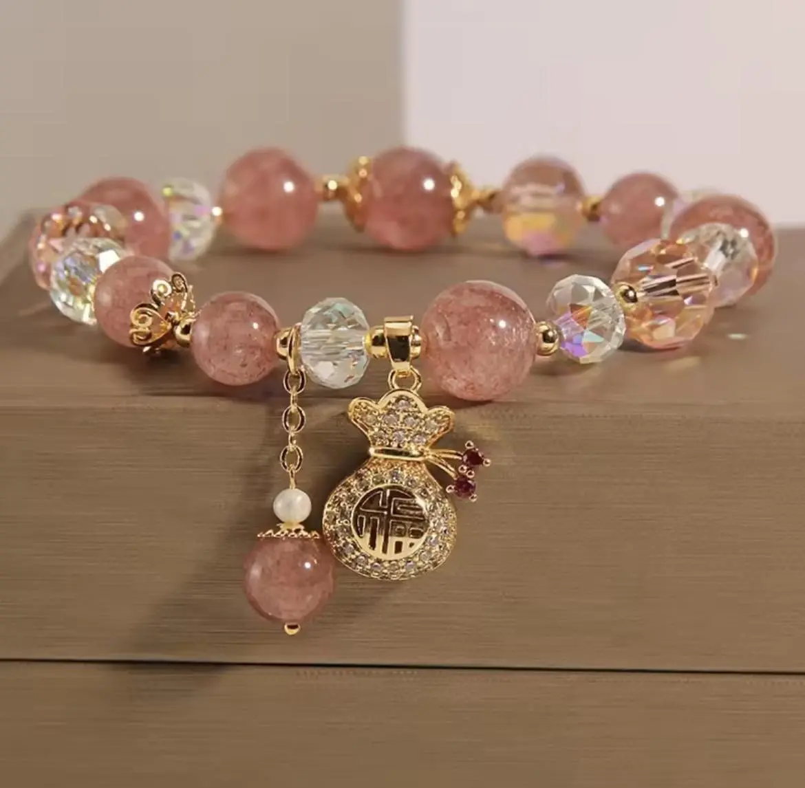 Crystal Beaded Bracelet – Elegant Stretch Bracelet with Sparkling Gemstone Beads, High Shine, Stretch Fit