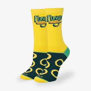 Women's Funyuns Yellow Crew Socks, Comfortable Casual Socks for Outfits You'll Love