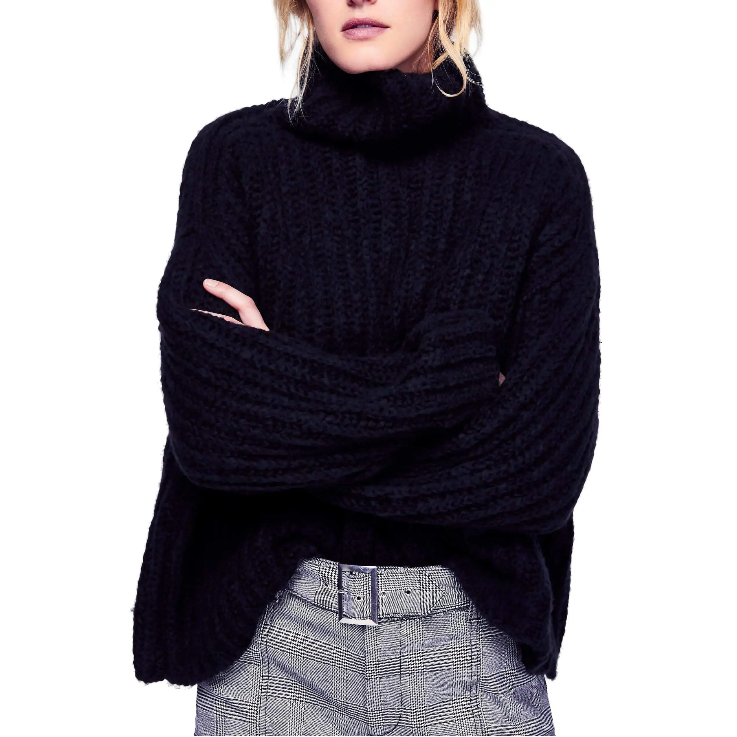 Free People Fluffy Fox Turtleneck Sweater