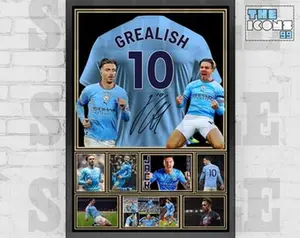 Man City Icon Jack Grealish Football Poster