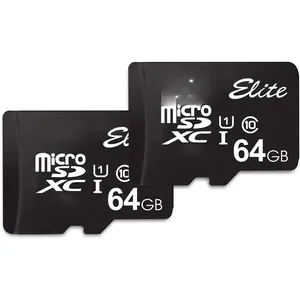 Elite 64GB microSDXC 2-Pack MicroSD Memory Card with Adapter for -,  Cam
