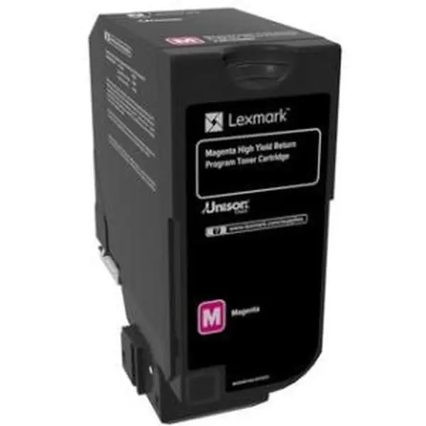 Lexmark 74C1HM0 Unison Original Extra High Yield Return Program Toner Cartridge, Magenta