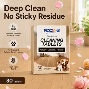 PICKZONE Tile & Floor Cleaning Tablets 30-Tablets — 2026 New Formula, Deep Cleaning for Various Floor Types; Removes Deep-Seated Dirt Without Leaving No Sticky Residues