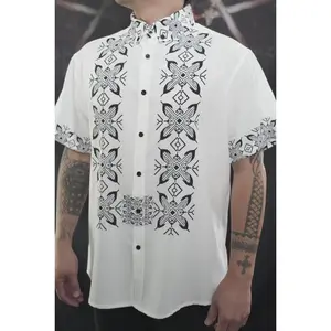 White and Black - Bayabas Polo Short Sleeve
