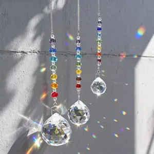 Set 3  Prisms Suncatchers for Window  Rainbow Maker Chakra Sun Catcher Indoor Window Christmas Decorations Memorial Sympathy Gifts for Loss of Loved
