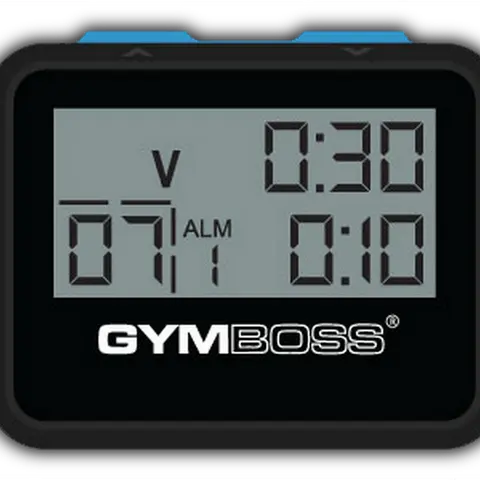 Gymboss Classic Interval Timer - Digital Timer Display, Waterproof Stopwatch with Clock Function, Compact Anti-Drop Shock Resistant Unisex Model, AAA Battery-Powered, Belt Clip, Ideal for HIIT Training