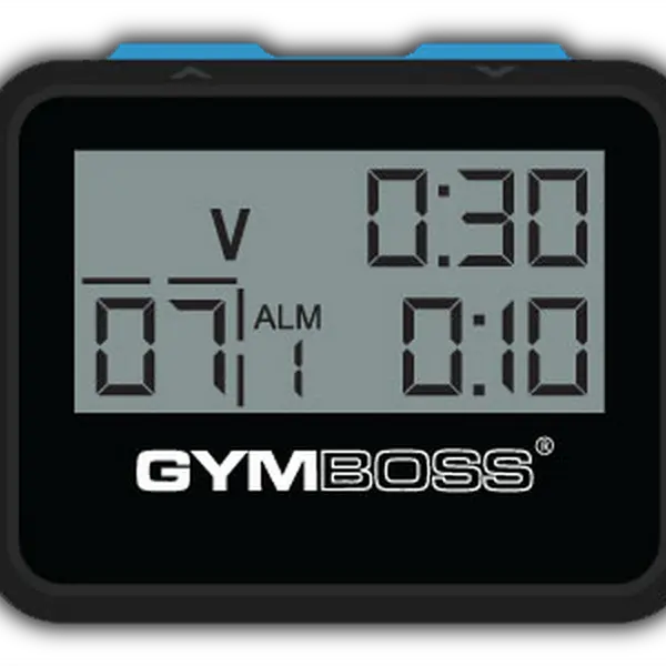 Gymboss Classic Interval Timer - Digital Timer Display, Waterproof Stopwatch with Clock Function, Compact Anti-Drop Shock Resistant Unisex Model, AAA Battery-Powered, Belt Clip, Ideal for HIIT Training