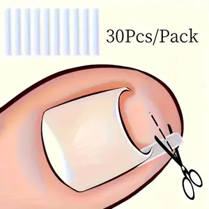 30pcs Toe Nail Care Kit, Transparent Odorless Toe Nail Stickers, Professional Foot Care Tools, Foot Repair Set, Toe Nail Maintenance Pad, Clear