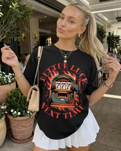 Comfort Color Better Luck Next Time Shirt, Vintage 777 Tee, Western Lucky Graphic Tee, Traditional Tattoo Shirt, Grunge Streetwear, Yallternative Aesthetic