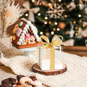 Transparent Plastic Gift Boxes Set, Transparent Design, Macaron Cupcake Candy Soap Wedding Party Individual Packaging, Holiday Event Favor Containers