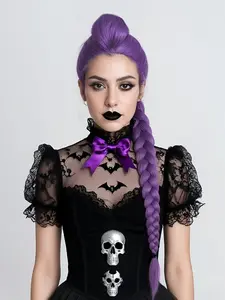 Children Girls Braided Wig Long Design Perfect for Role-Playing Parties Durable Lightweight Easy to Manage