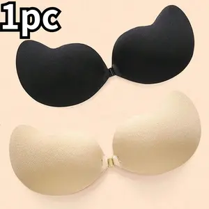 Sticky Bra Backless Adhesive Strapless Invisible Push Up Bra, Minimalist Seamless Self Adhesive Silicone Lingerie for Women, Reusable Nipple Cover Accessories