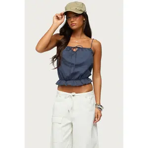 Tohar Keyhole Tie Front Top