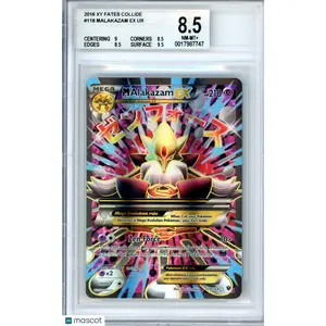2016 Pokemon XY Fates Collide M Alakazam EX UR #118 BGS 8.5