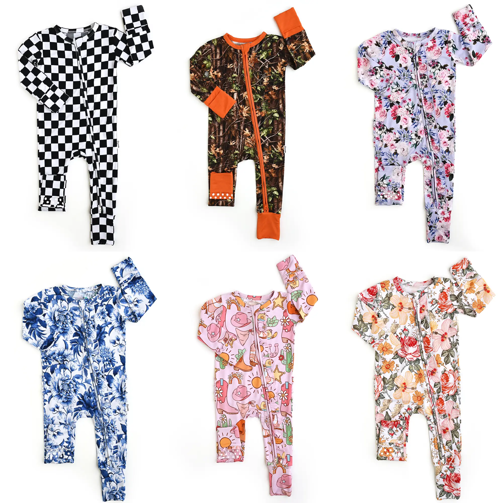 Classic ZIPS Bamboo Baby Outfit Two Way Zipper GIgi and Max