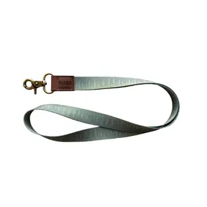 Pinetree Neck Lanyard for keys, ID Badges, Phones, wallets, etc. Thick quality strap. Printed green with tree landscape
