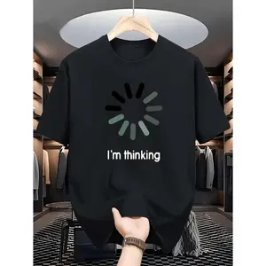 Fashionable printed men's T-shirt, with simple cut highlighting masculinity, combining calm solid color with vibrant prints, it is comfortable and breathable, a classic must-have for summer.